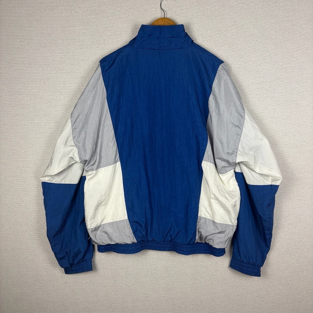 Vtg 90s Tracksuit Mens L SET Full Zip Jacket Pants Blue Blokecore Streetwear - Picture 3 of 16